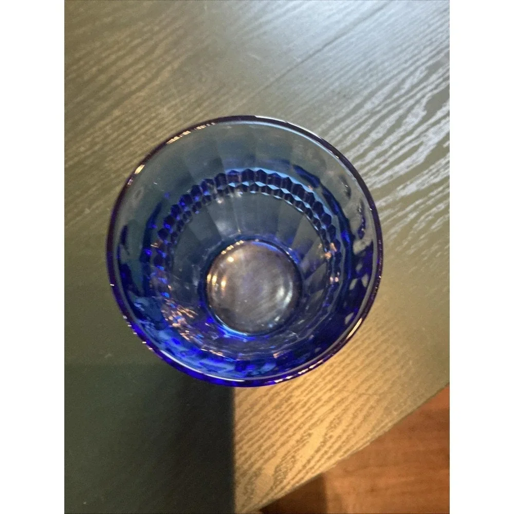 Vintage Anchor Hocking Roulette Cobalt‎ Blue 4.25